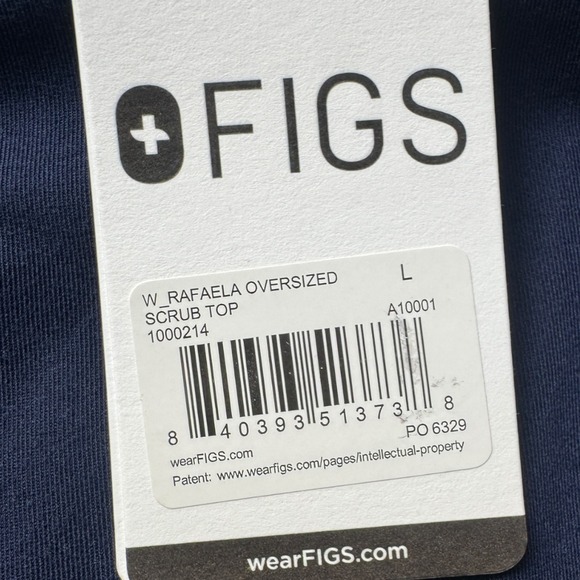 NWT FIGS Rafaela Oversized Sleeveless Scrub Top Navy Blue Technical Collection L - Picture 6 of 6